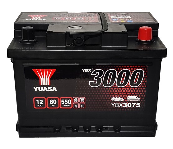 Yuasa 12v 60ah smf battery ybx3075 (0) YBX3075