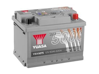 Yuasa 12v 60ah silver high performance battery ybx5075 (0) YBX5075
