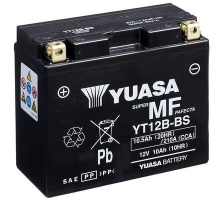 Мото yuasa 12v 10,5ah  mf vrla battery  yt12b-bs(сухозаряжений) YT12B-BS