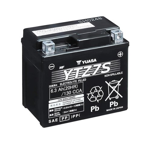 Мото yuasa 12v 6,3ah high performance mf vrla battery ytz7s(gel) YTZ7S
