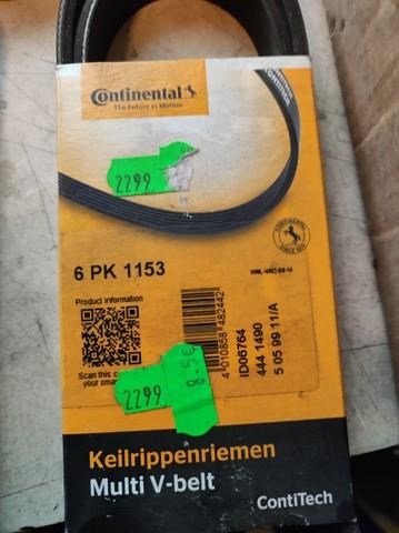 6PK1153 CONTINENTAL Ремень агрегатов приводной купить в Каменское