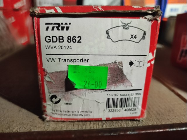 GDB862 TRW Передние тормозные колодки купить в Чернигов