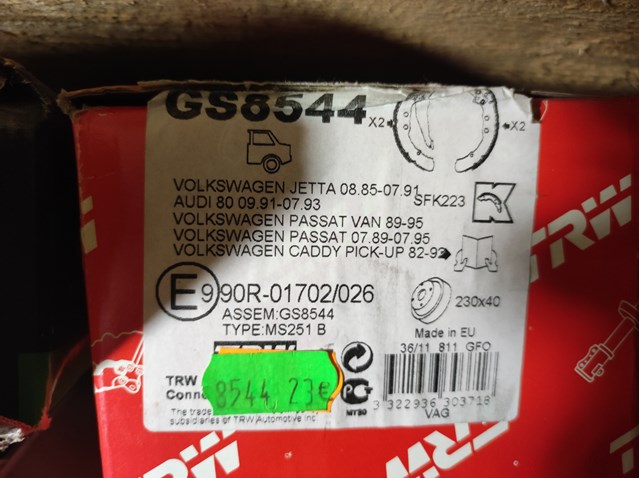TRW GS8544 Колодки тормозные задние барабанные в наличии Тернополь