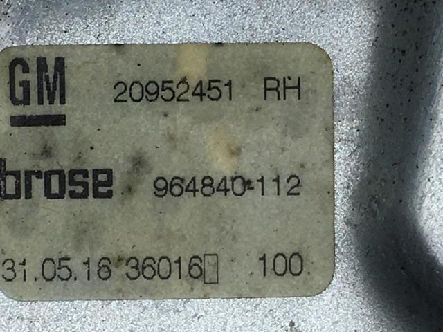 20952724 OPEL Механизм стеклоподъемника двери задней правой купить в Днепр