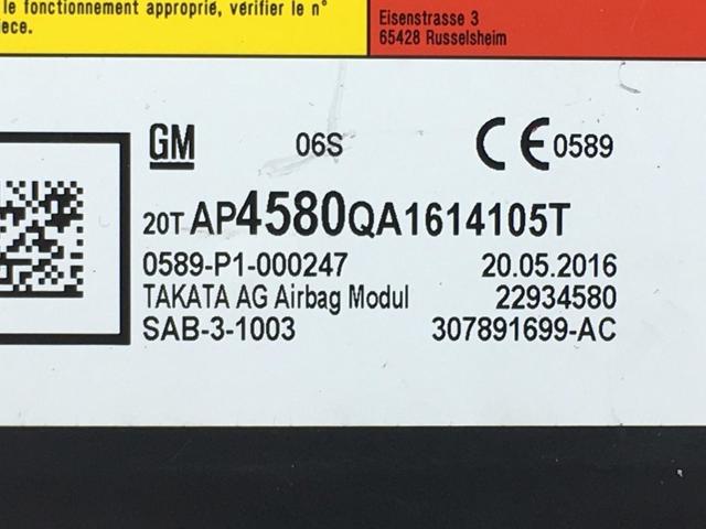 OPEL 22934580 Подушка безопасности (AIRBAG) спинки сиденья правого в наличии Чернигов
