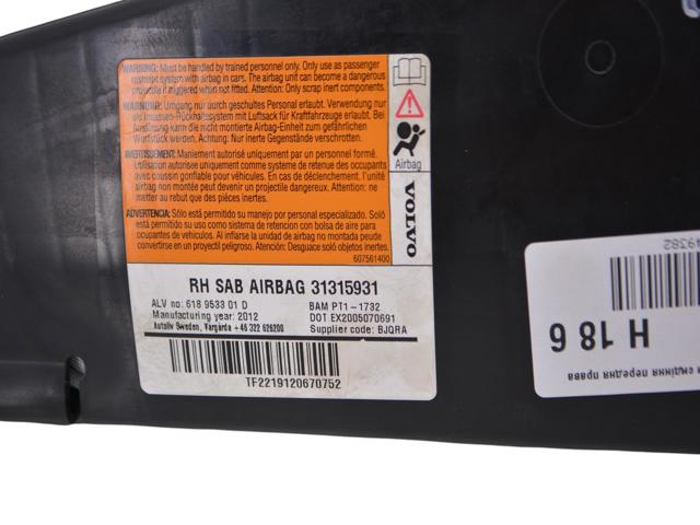 31315931 Подушка безопасности (AIRBAG) спинки сиденья правого купить Житомир