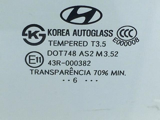 HYUNDAI 834102B020 Стекло двери задней левой в наличии Каменское