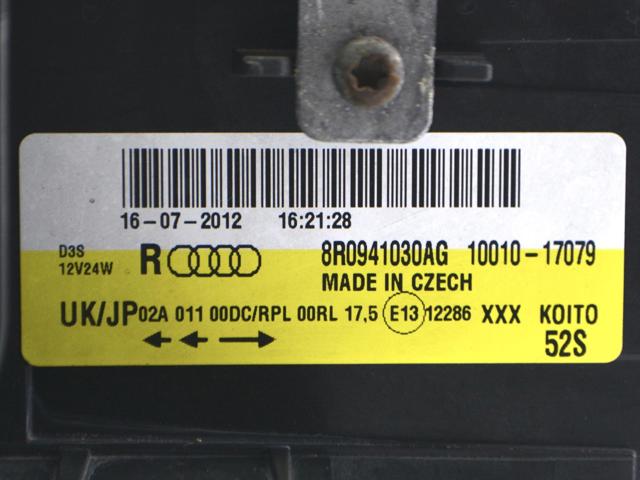8R0941030AG Правая фара купить Николаев