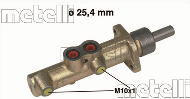 Цилиндр главный тормоза (гидротормозов) 050235 METELLI