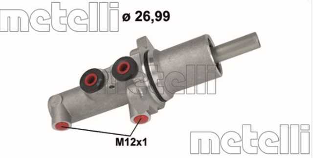 Цилиндр тормозной, главный 051144 METELLI