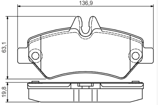BOSCH 0986495100 Задние тормозные колодки в наличии Павлоград