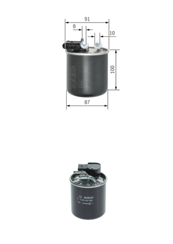 BOSCH F026402838 Топливный фильтр в наличии Тернополь