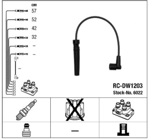 Провода высокого напряжения RCDW1203 NGK