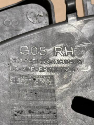 Дефлектор переднего бампера, правый 51117421874 BMW