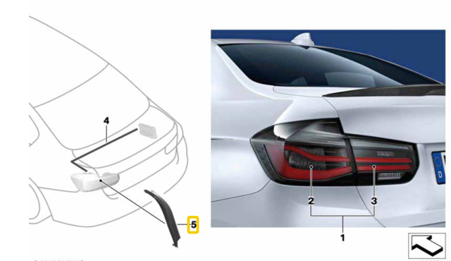 Накладка водосточного желоба задняя правая 51497453334 BMW