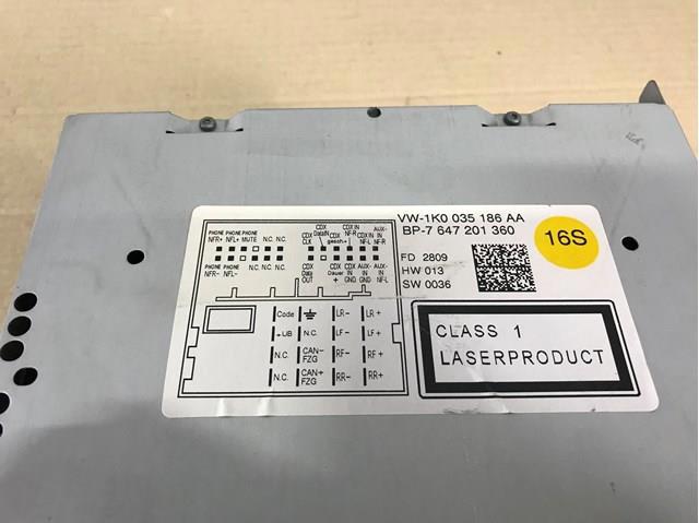 Магнитола (радио AM/FM) 1K0035186AA VAG