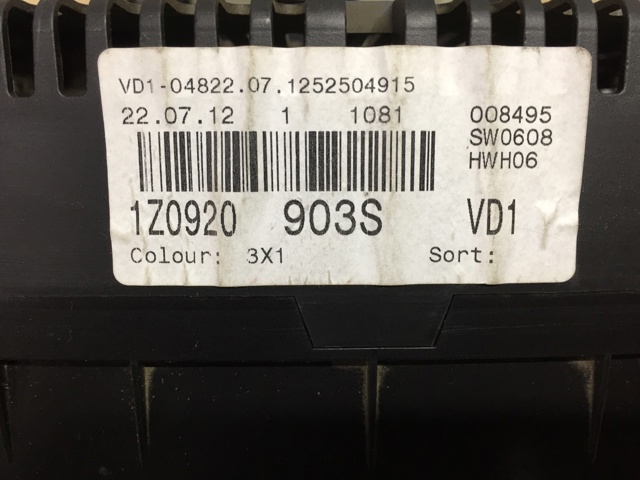 Приборная доска 1Z0920903S VAG