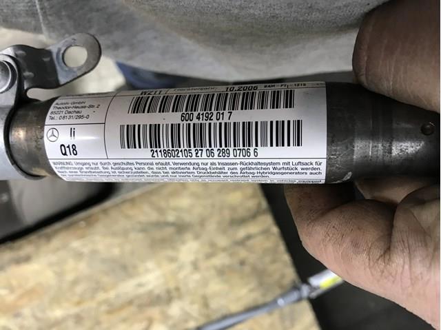 Подушка безопасности, сбоку левая 2118602105 MERCEDES