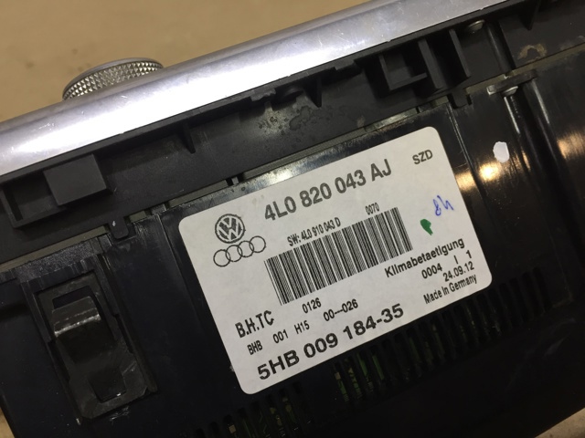 Блок управления режимов отопления 4L0820043AJ VAG