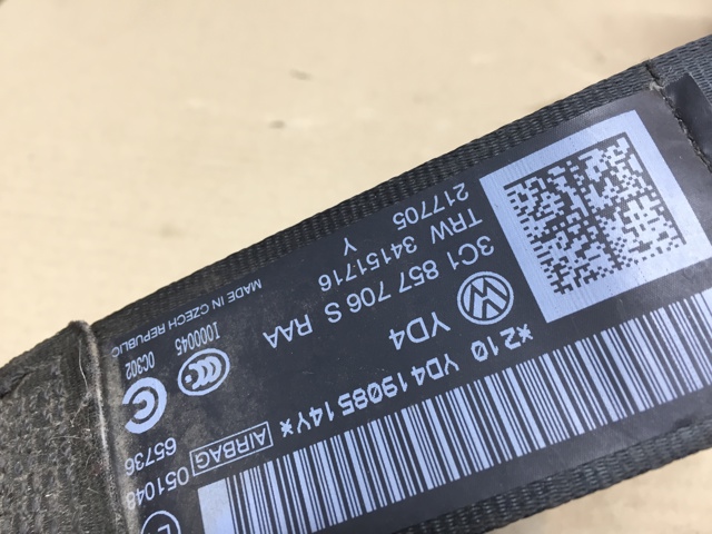 VAG 3C1857706SRAA Ремень безопасности передний правый в наличии Львов