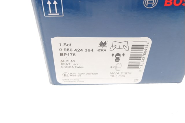 BOSCH 0986424364 Колодки тормозные передние дисковые в наличии Житомир
