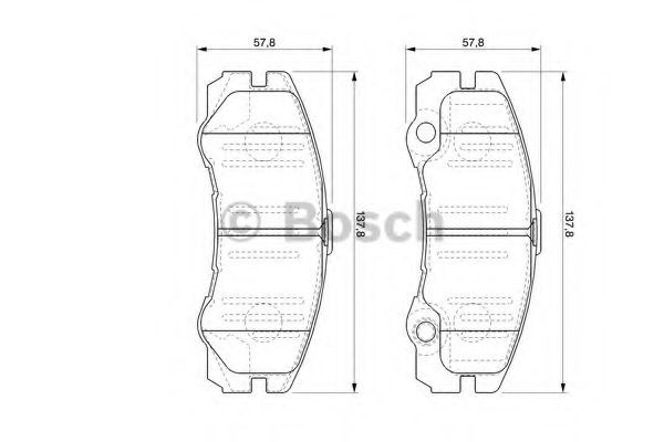 0986424760 BOSCH Колодки тормозные передние дисковые купить в Запорожье
