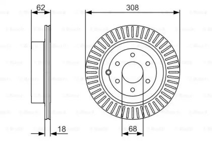 BOSCH 0986479533 Диск тормозной задний в наличии Винница