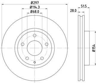Тормоз дисковый передний 0986479B15 BOSCH