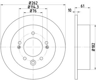 Задний тормозной диск 0986479R09 BOSCH