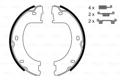 0986487751 BOSCH Колодки ручника (стояночного тормоза) купить в Ужгород