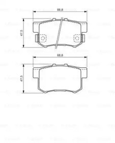 BOSCH 0986494358 Задние тормозные колодки в наличии Кривой Рог