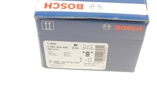 0986494498 BOSCH Передние тормозные колодки купить в Винница