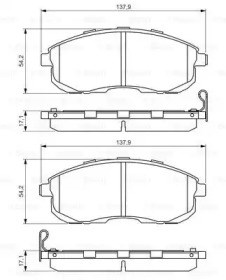 Передние тормозные колодки 0986494572 BOSCH