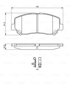 0986494675 BOSCH Колодки тормозные передние дисковые купить в Полтава