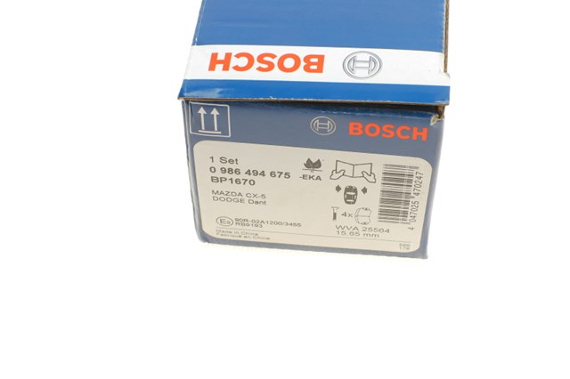 0986494675 BOSCH Колодки тормозные передние дисковые купить в Ужгород