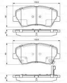 0986494691 BOSCH Передние тормозные колодки купить в Тернополь