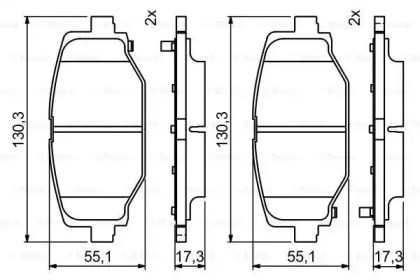 0986494767 BOSCH Задние тормозные колодки купить в Кривой Рог