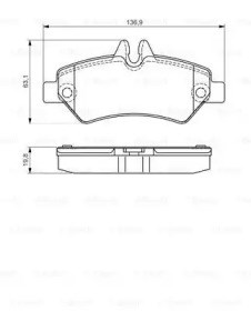 0986495100 BOSCH Задние тормозные колодки купить в Чернигов