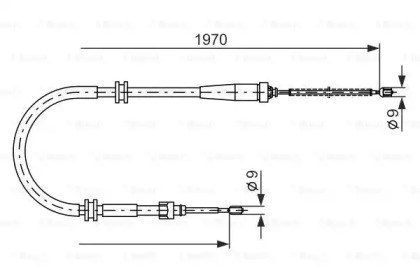 BOSCH 1987482253 Трос ручного тормоза задний правый/левый в наличии Тернополь