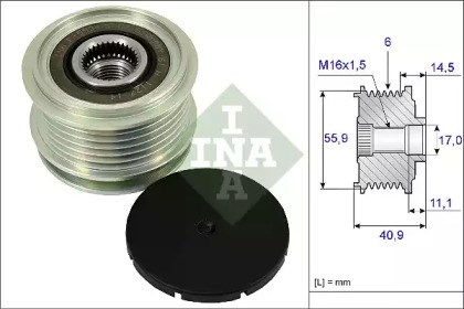 INA 535001210 Шкив генератора в наличии Каменское