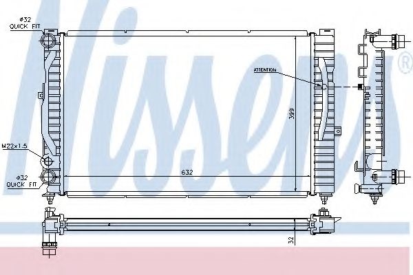 NISSENS 60299 Радиатор в наличии Ужгород