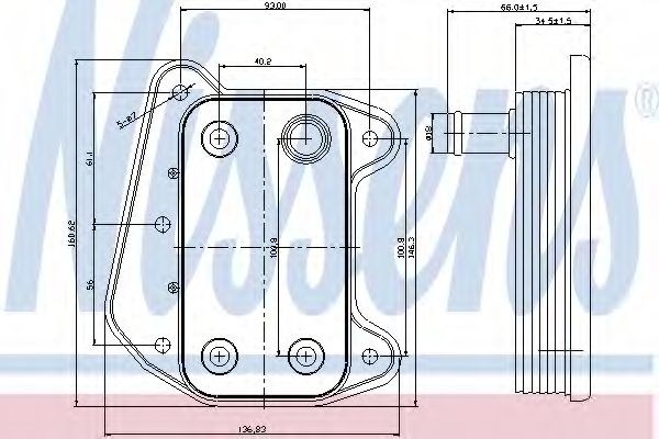 NISSENS 90622 Масляный радиатор в наличии Павлоград