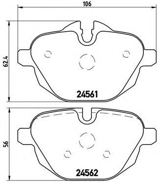 BREMBO P06064 Колодки тормозные задние дисковые в наличии Ровно