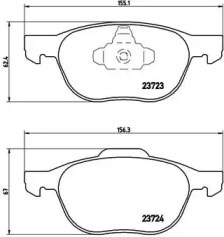 BREMBO P24061 Колодки тормозные передние дисковые в наличии Житомир