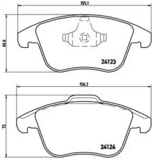 P24076 BREMBO Передние тормозные колодки купить в Полтава