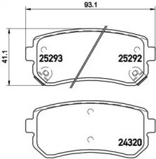 P30051 BREMBO Задние тормозные колодки купить в Ровно