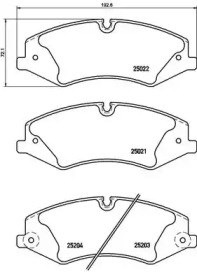 P44022 BREMBO Передние тормозные колодки купить в Днепр