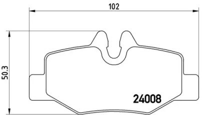 P50051 BREMBO Задние тормозные колодки купить в Павлоград