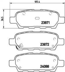 P56046 Колодки тормозные задние дисковые купить Винница