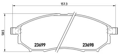 BREMBO P56058 Передние тормозные колодки в наличии Украина